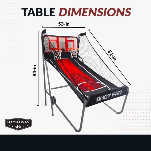 Shot Pro Deluxe 81-in Dual Basketball Arcade Game with LED Scoring