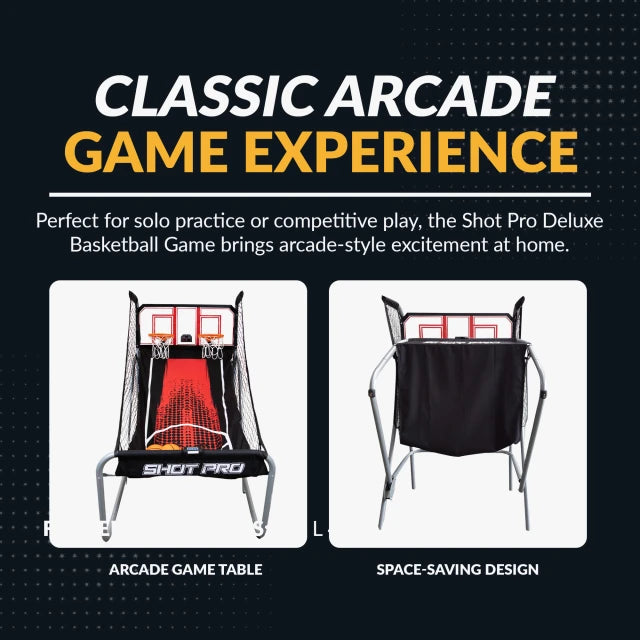 Shot Pro Deluxe 81-in Dual Basketball Arcade Game with LED Scoring