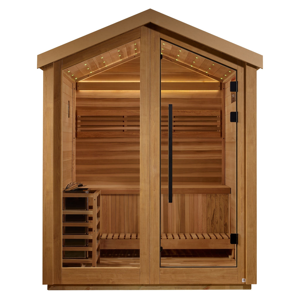 Golden Designs "Savonlinna" 3 Person Barn Outdoor Traditional Sauna