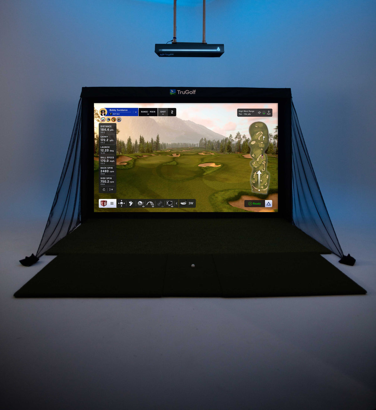 APOGEE by TruGolf w/ MAX 4K Simulator + E6 CONNECT - Home + E6 Enjoy Subscription