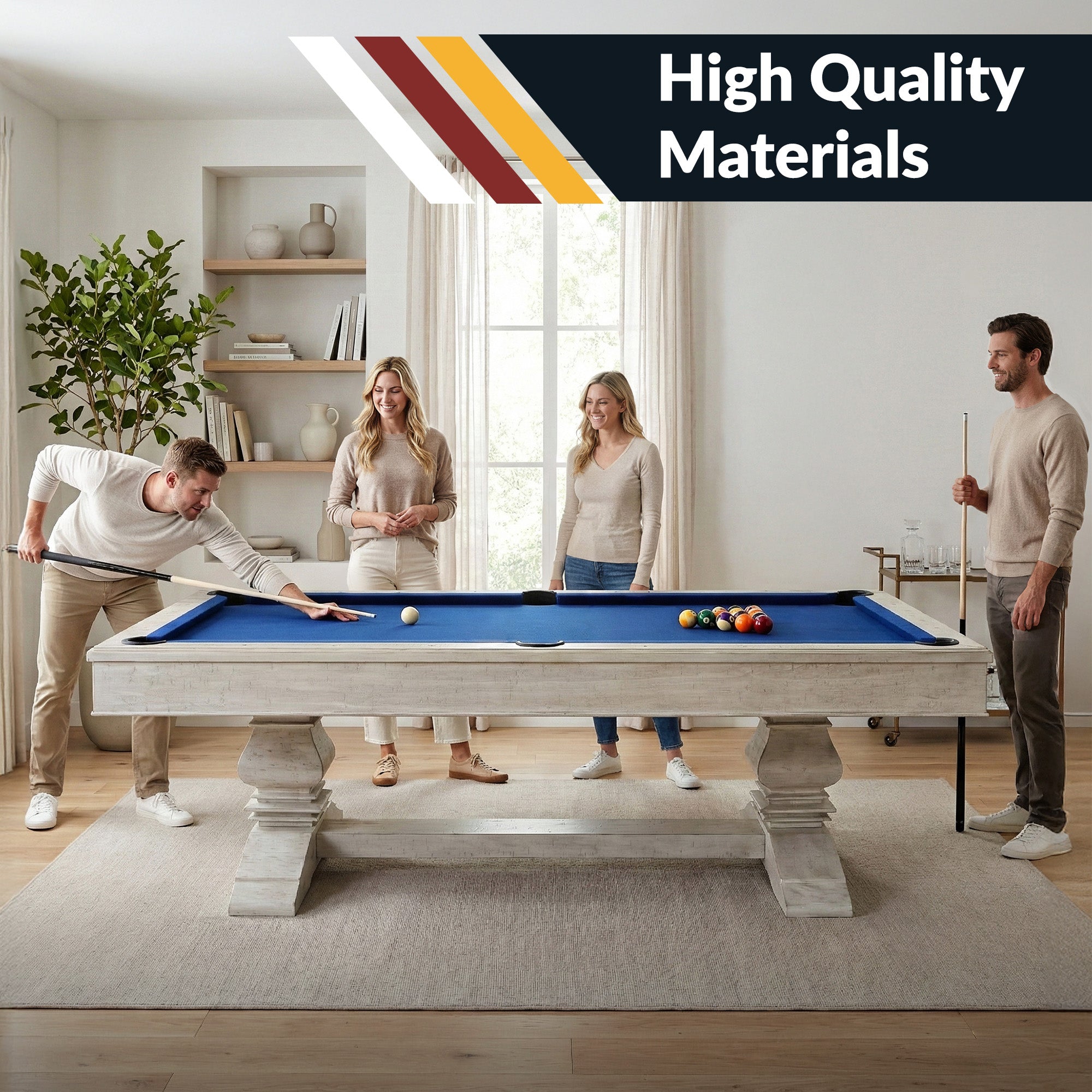 Montecito 8-ft Pool Table- Driftwood Finish with Blue Felt - image 5