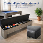Newport 7-ft Pool Table Combo Set with Benches - Rustic Grey with Blue Felt - image 5