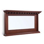 Seville 62-in Hardwood Back Bar Mirror - Mahogany Finish