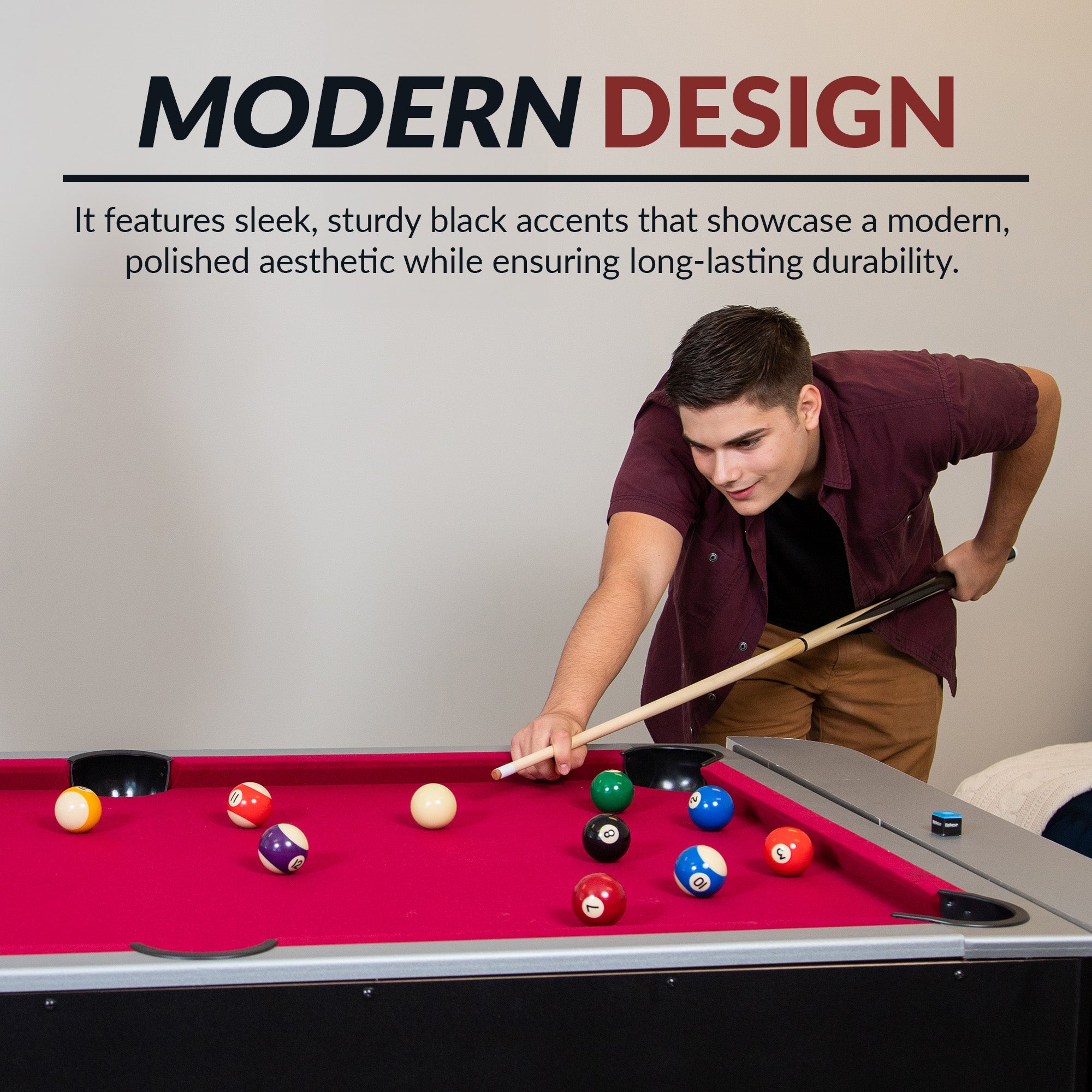 Triple Threat 6-ft Air Hockey 3-in-1 Rotating Multi-Game Table and Cabinet - image 7