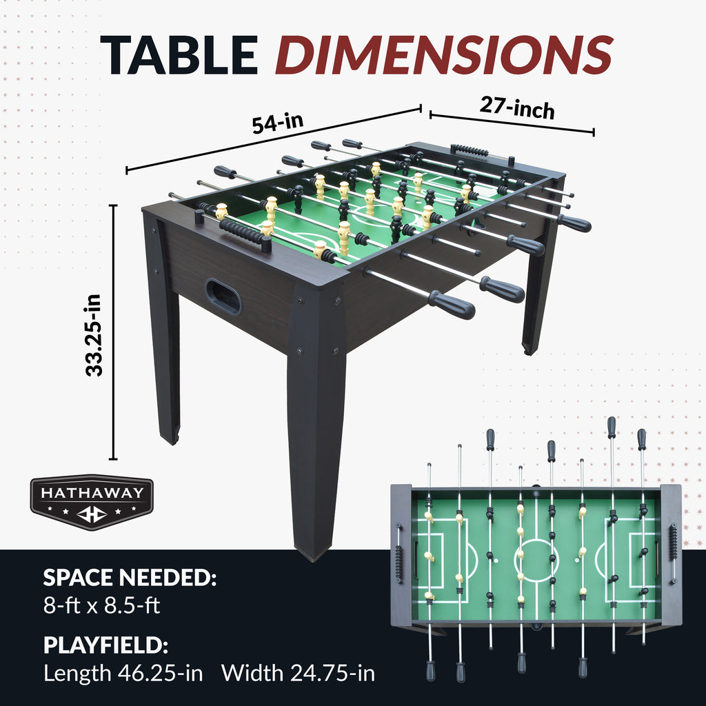 Hurricane 54-in Foosball Table - Dark Walnut - image 2