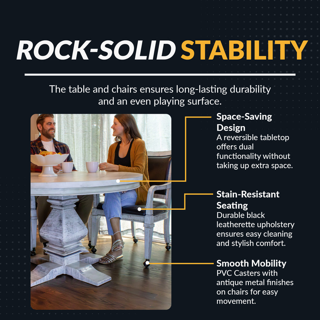 Montecito Dining and Poker Table Set - Driftwood - image 3