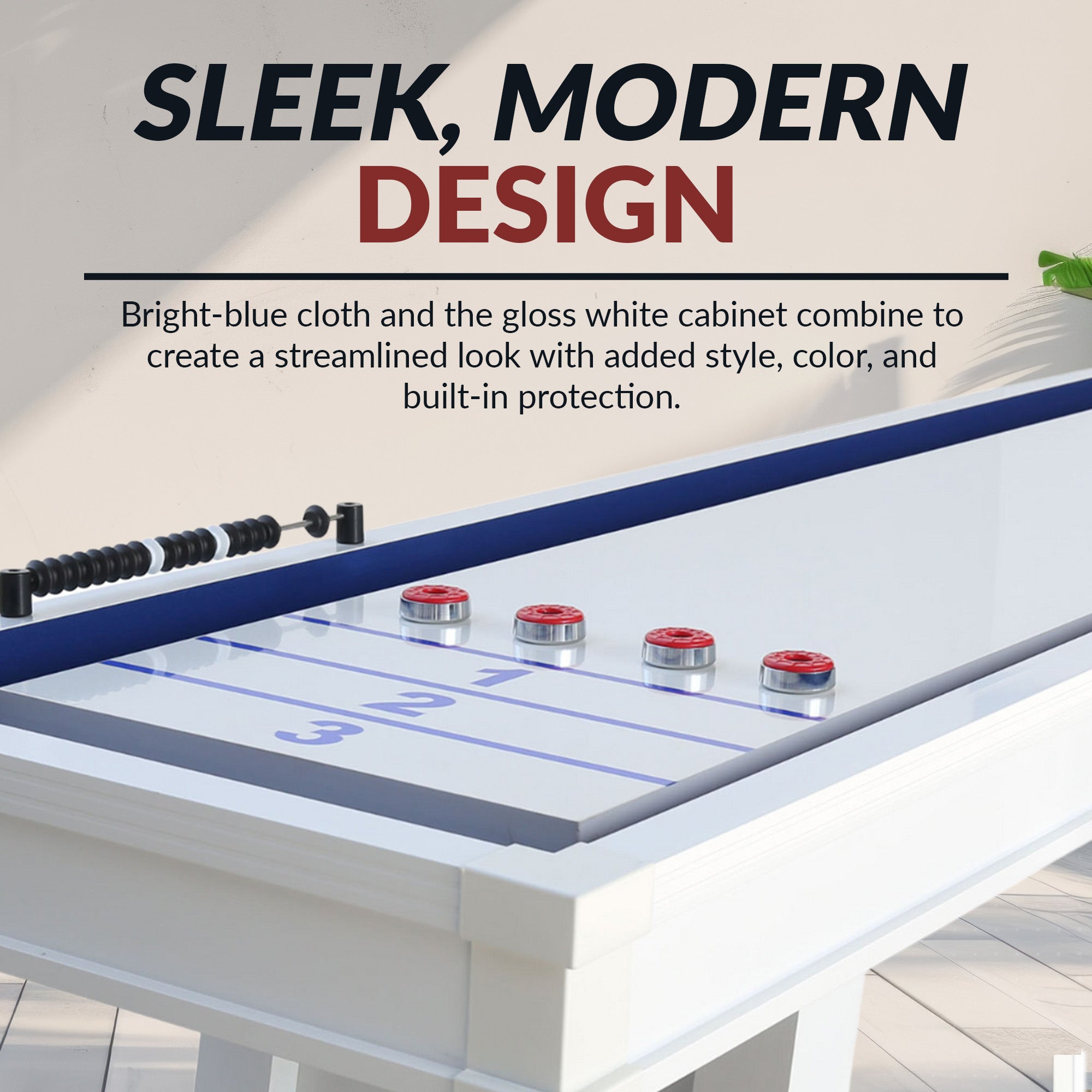 Crestline 12-ft Outdoor Shuffleboard Table - White - image 7