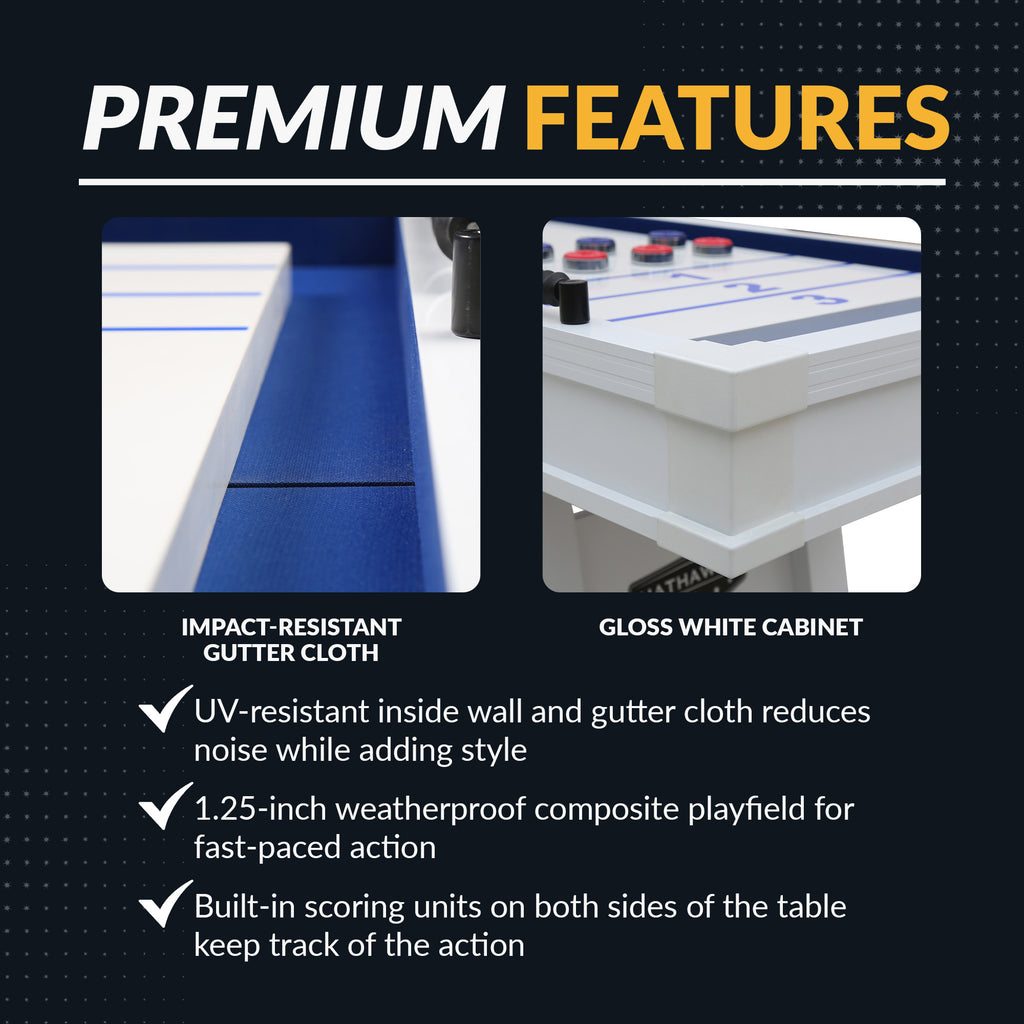 Crestline 12-ft Outdoor Shuffleboard Table - White - image 5