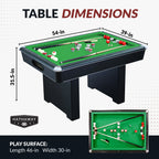 Renegade 54-in Bumper Pool Table - Slate - Black with Green Felt - image 2