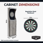 Westwood Bristle Dartboard and 84-in Free-Standing Cabinet - Rustic Gray - image 2