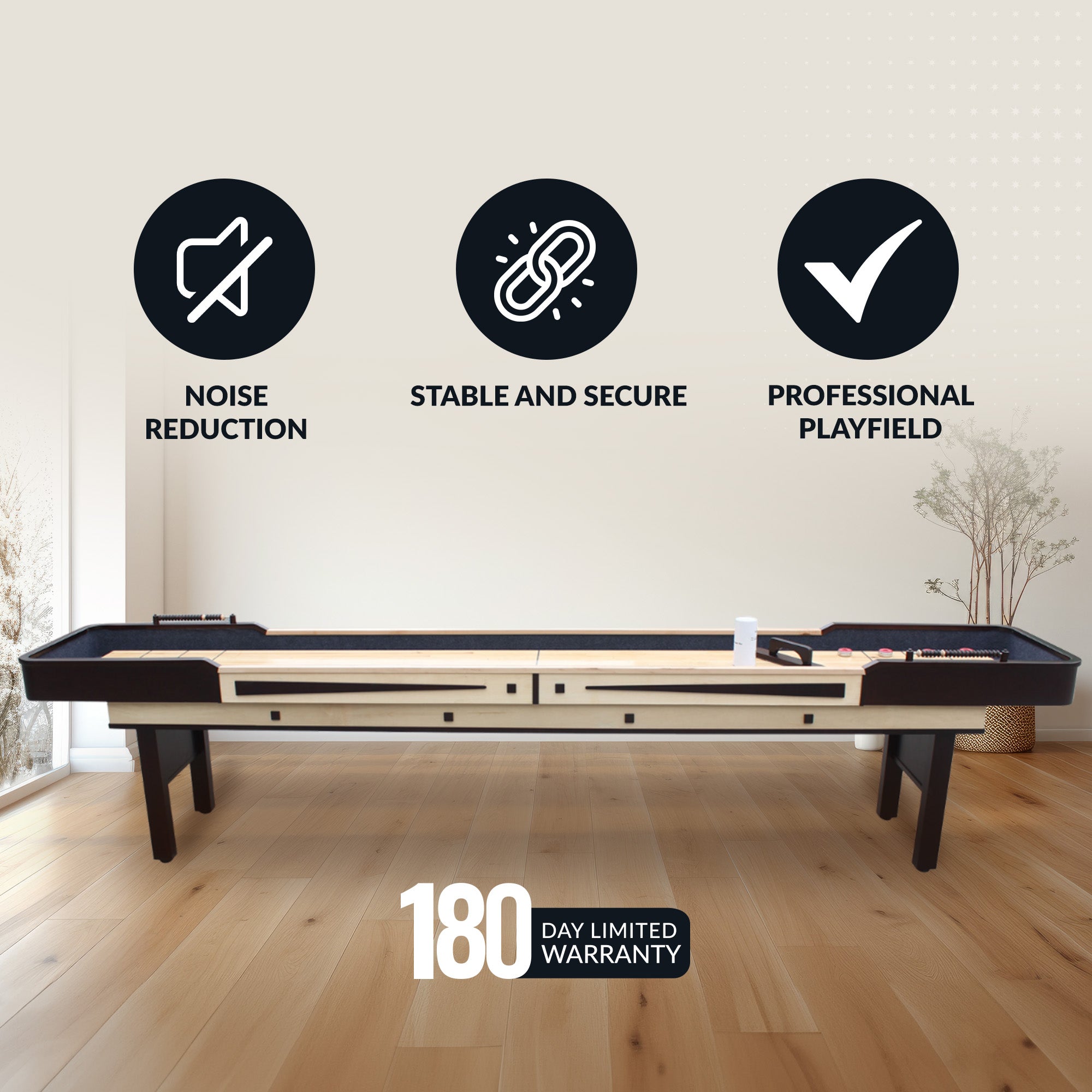 Merlot 12-ft Shuffleboard Table - Espresso Finish - image 4