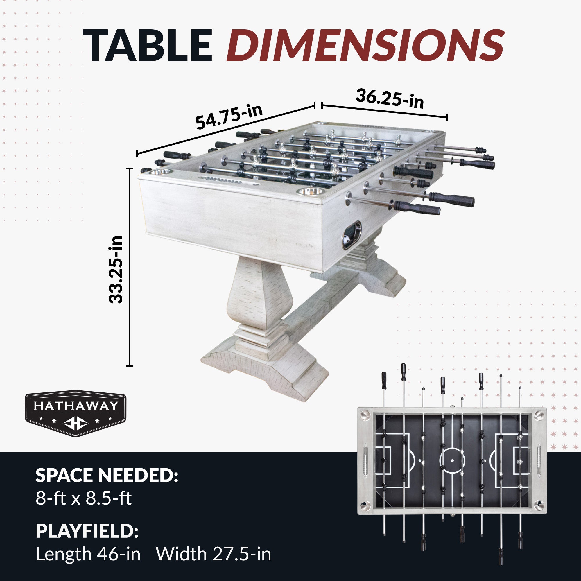 Montecito 55-in Foosball Table - Driftwood - image 2