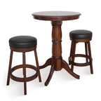 Oxford 3 Piece Hardwood Pub Table Set - Walnut Finish