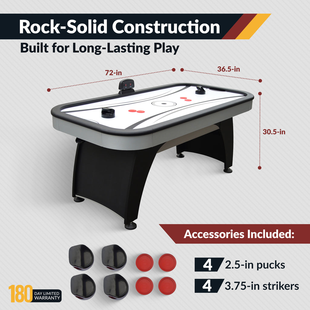 Silverstreak 72-in Air Hockey Table with LED Scoring - image 3