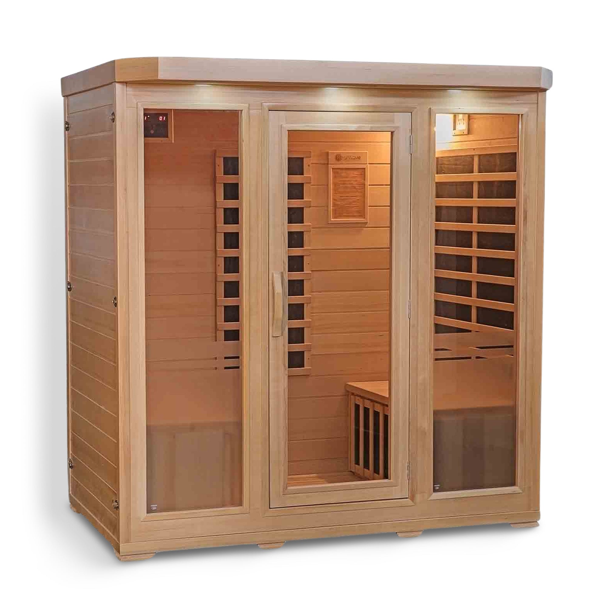 Sonoma 4-Person Hemlock Infrared Sauna with 9 Carbon Heaters