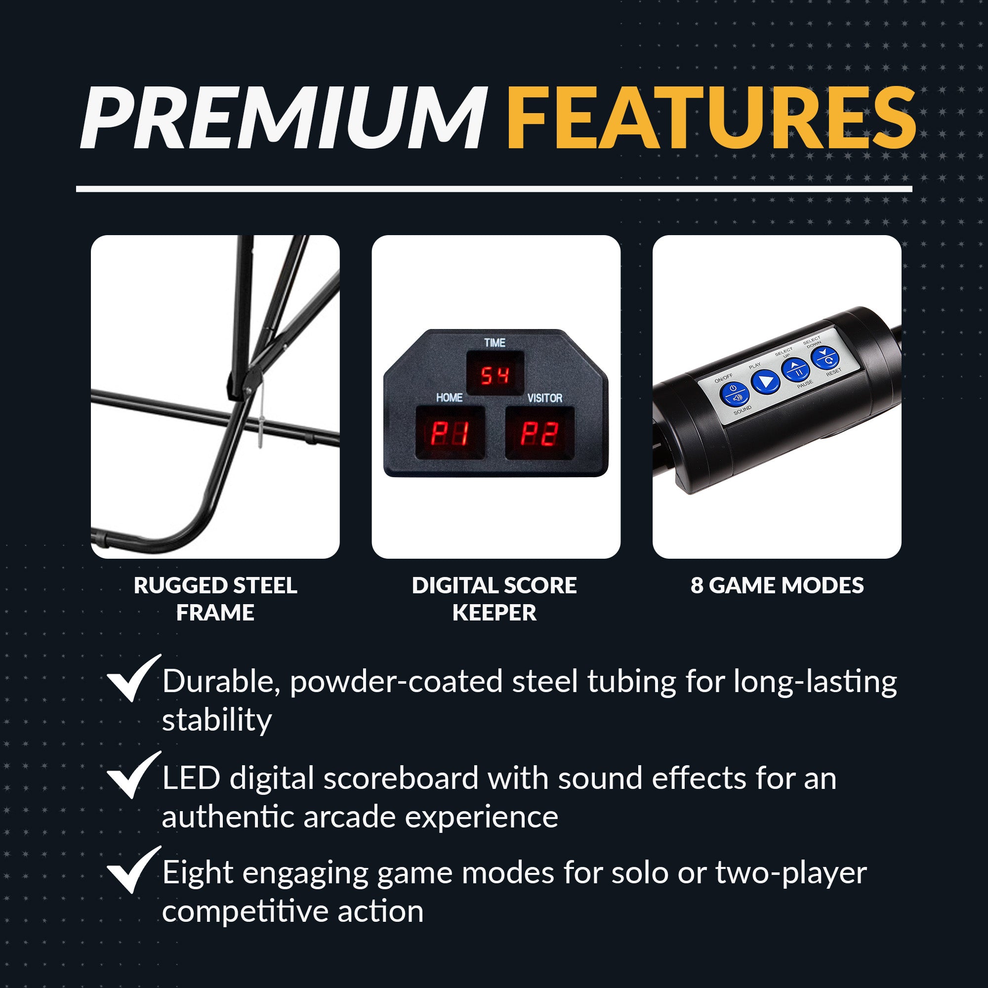 Hoops 81-in Dual Basketball Arcade Game with LED Scoring - image 5