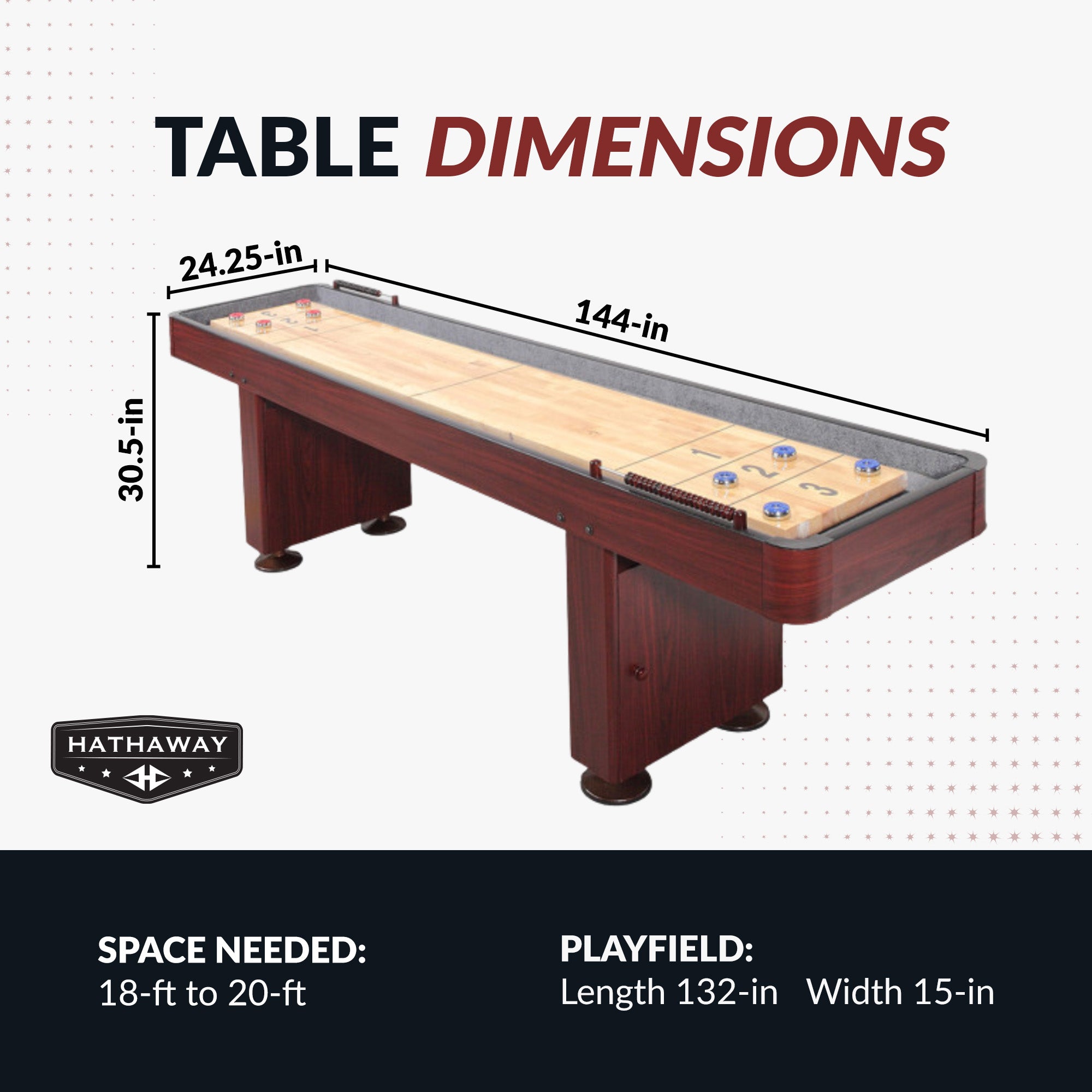 Challenger 12-ft Shuffleboard Table - Dk Cherry Finish - image 2