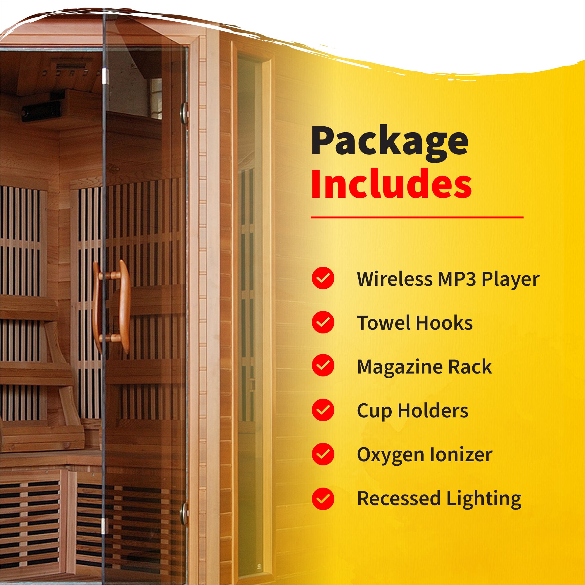 Hudson Bay 3-Person Cedar Corner Infrared Sauna with 7 Carbon Heaters - image 5