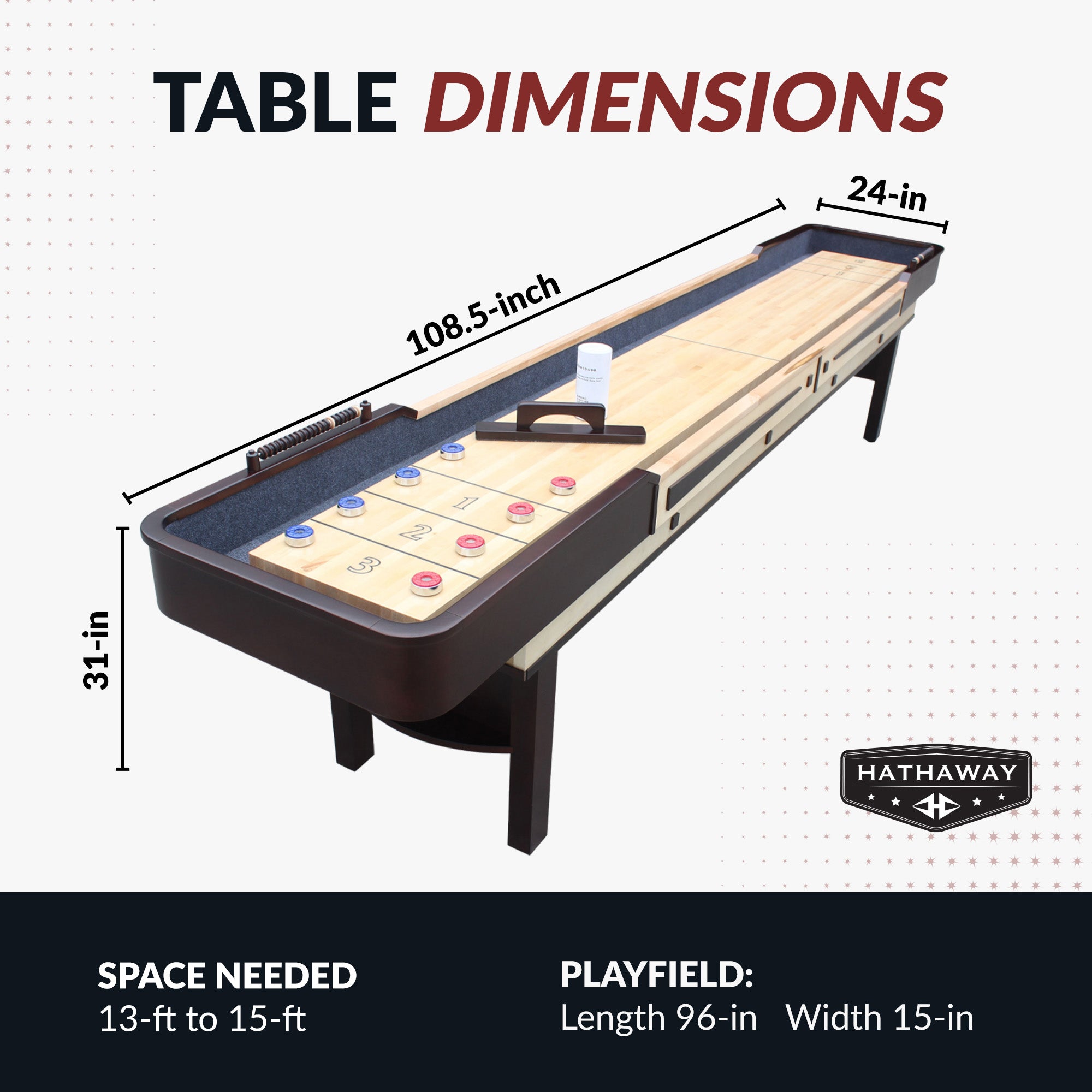 Merlot 9-ft Shuffleboard Table - Espresso Finish - image 2