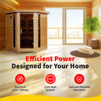 Tucson 4-Person Hemlock Corner Infrared Sauna with 10 Carbon Heaters - image 7