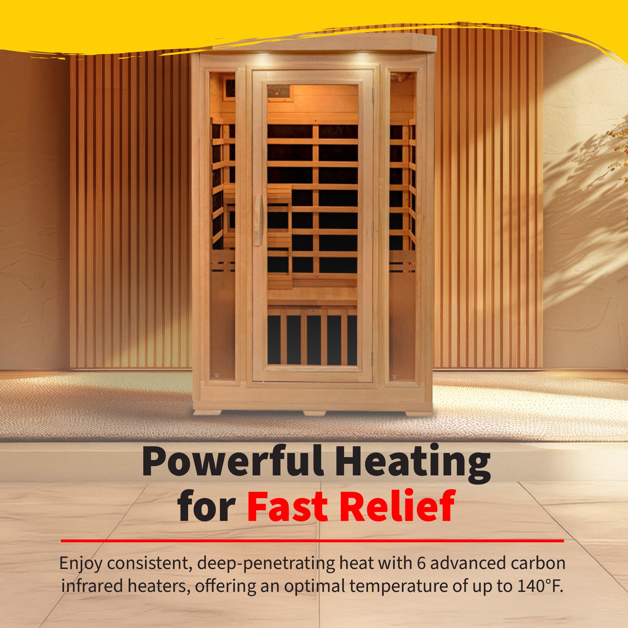 Sonoma 2-Person Hemlock Infrared Sauna with 6 Carbon Heaters - image 6