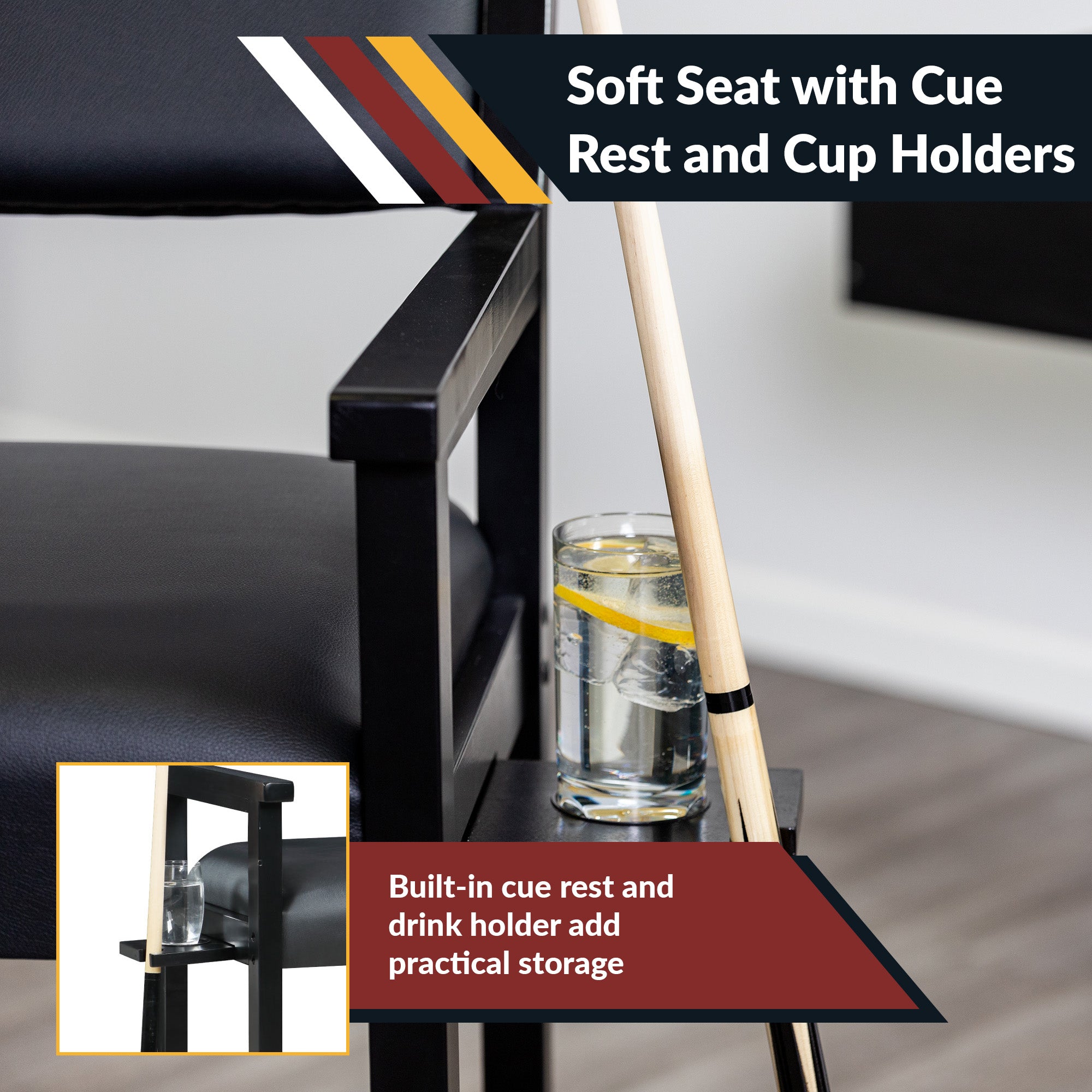 Cambridge 30-in High Top Spectator Chair - Black - image 5