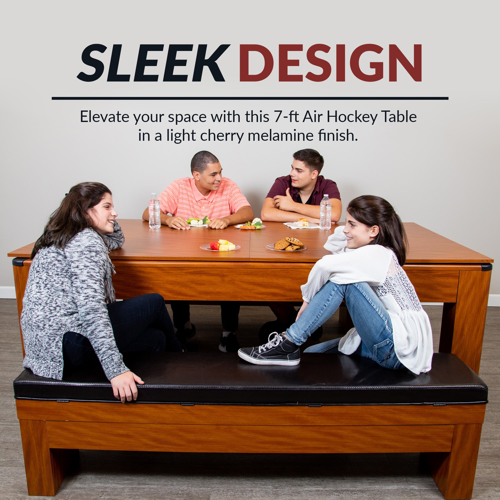 Sherwood 7-ft Air Hockey Table Combo Set with Benches - image 7