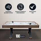 Excalibur 72-in Air Hockey Table with LED Scoring and Table Tennis Top - image 4