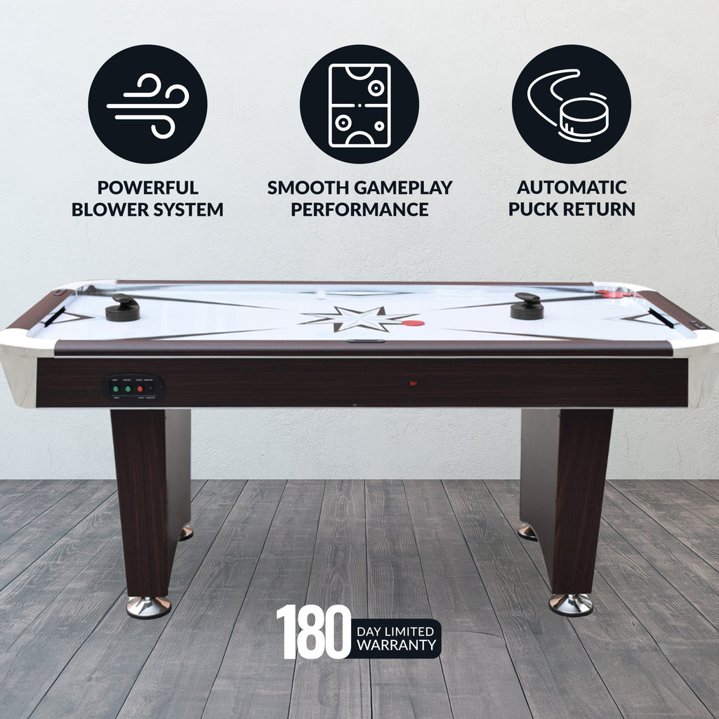 Midtown II 6-ft Air Hockey Table with LED Scoring - Dark Cherry Finish - image 4