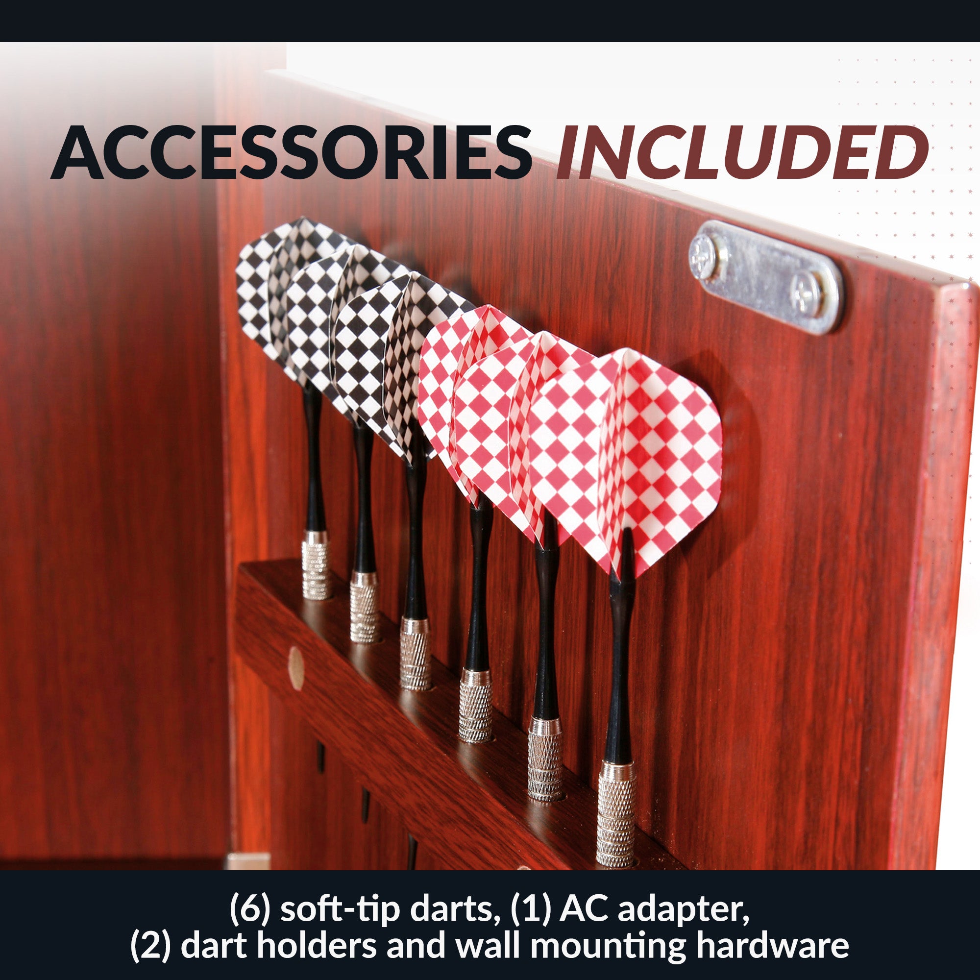 Outlaw Electronic Dartboard and 81-in Free-Standing Cabinet - Cherry Finish - image 6