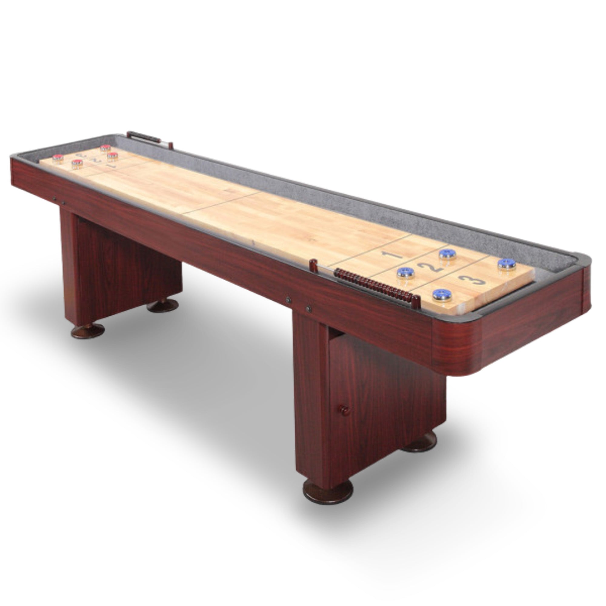 Challenger 9-ft Shuffleboard Table - Dk Cherry Finish