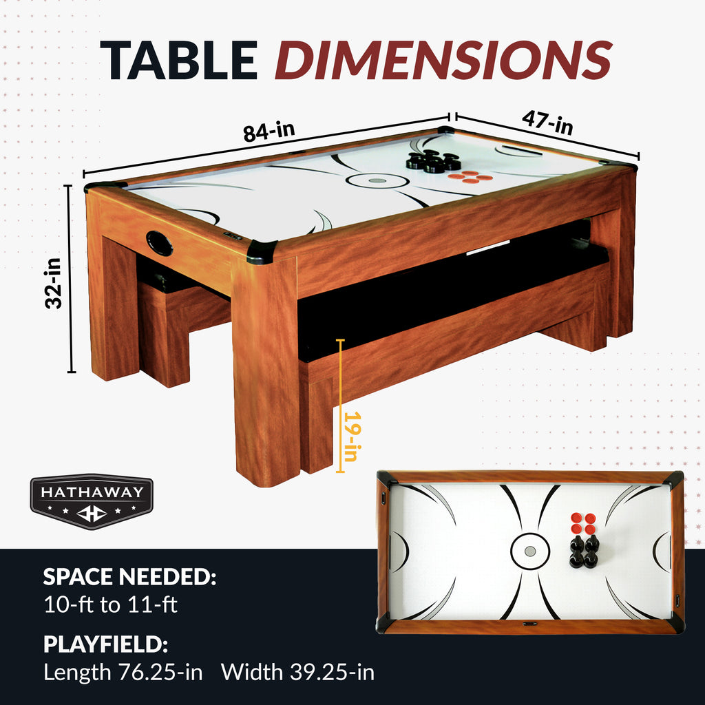 Sherwood 7-ft Air Hockey Table Combo Set with Benches - image 2