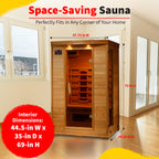 Coronado 2-Person Hemlock Infrared Sauna with 5 Ceramic Heaters - image 4