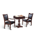 Fortress 28-in Chess 3-in-1 Pedestal Game Table Set with Chairs
