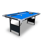 Fairmont 6-ft Portable Pool Table - Black with Blue Felt