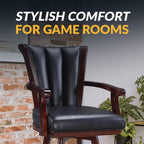 Avondale 29-in Swivel Bar Stool with Arm Rests - Mahogany Finish - image 6