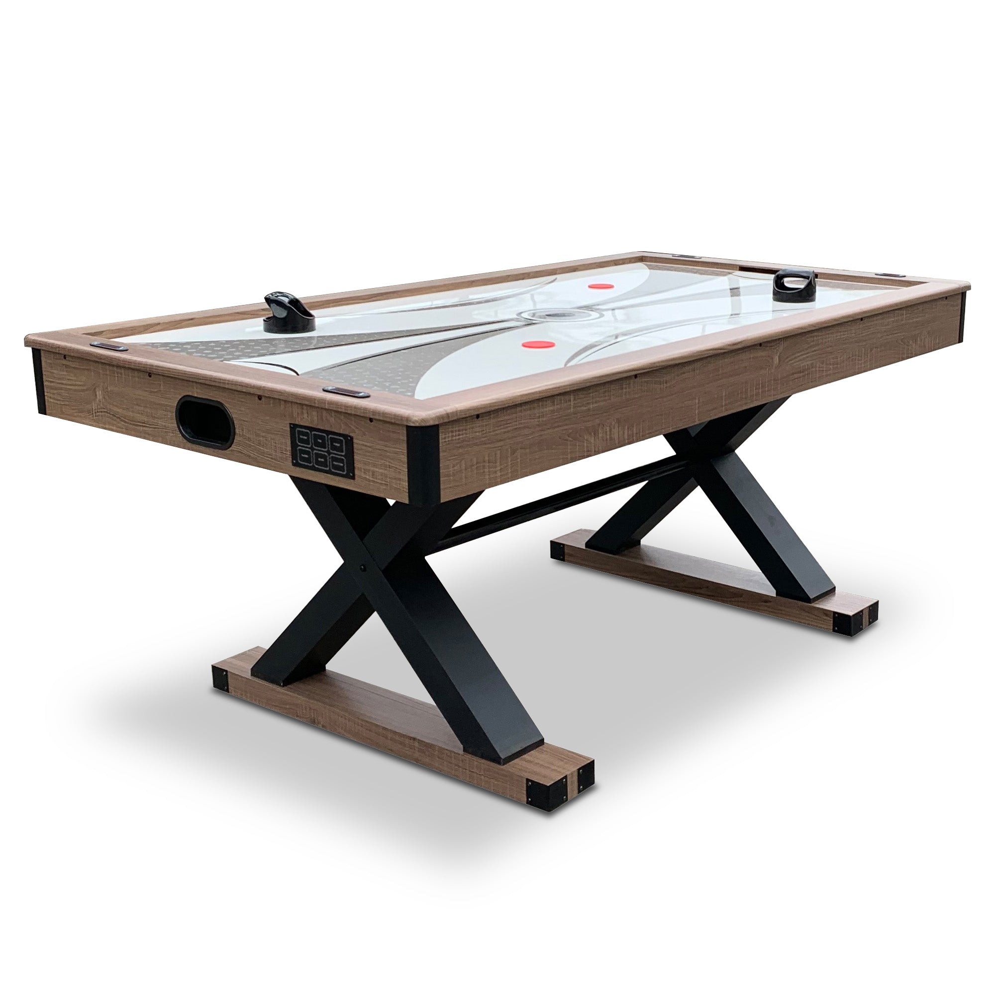 Excalibur 72-in Air Hockey Table with LED Scoring and Table Tennis Top