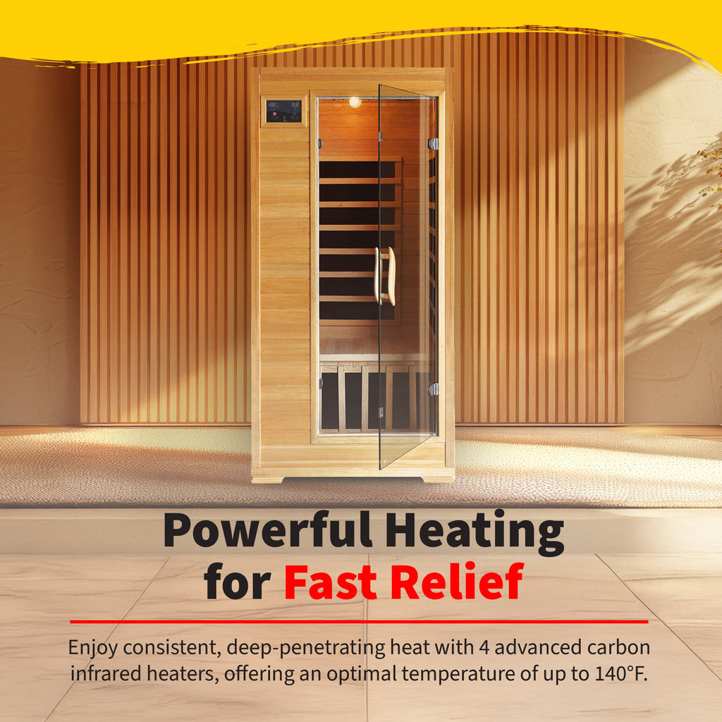 Buena Vista 1-2 Person Hemlock Infrared Sauna with 4 Carbon Heaters - image 6