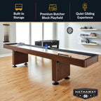 Challenger 12-ft Shuffleboard Table - Walnut Finish - image 2