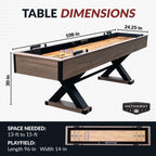 Excalibur 9-ft Shuffleboard Table - Driftwood Finish - image 2
