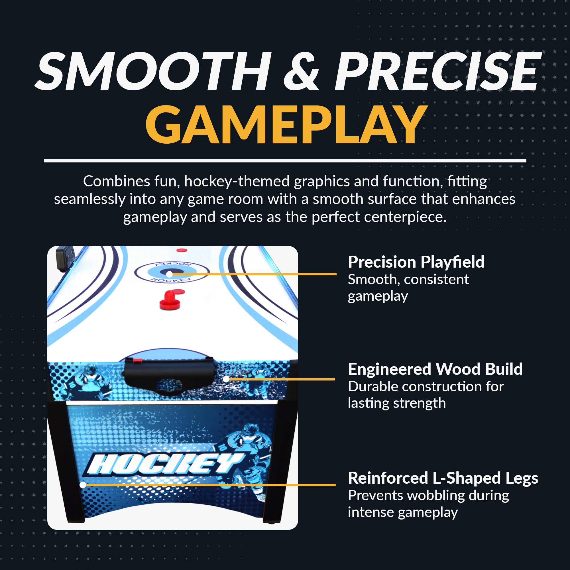 Enforcer 66-in Air Hockey Table with LED Scoring - image 3