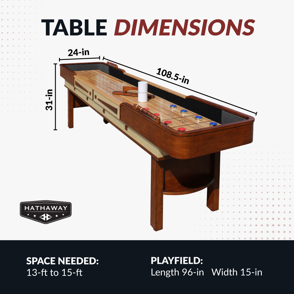 Merlot 9-ft Shuffleboard Table - Walnut Finish - image 2