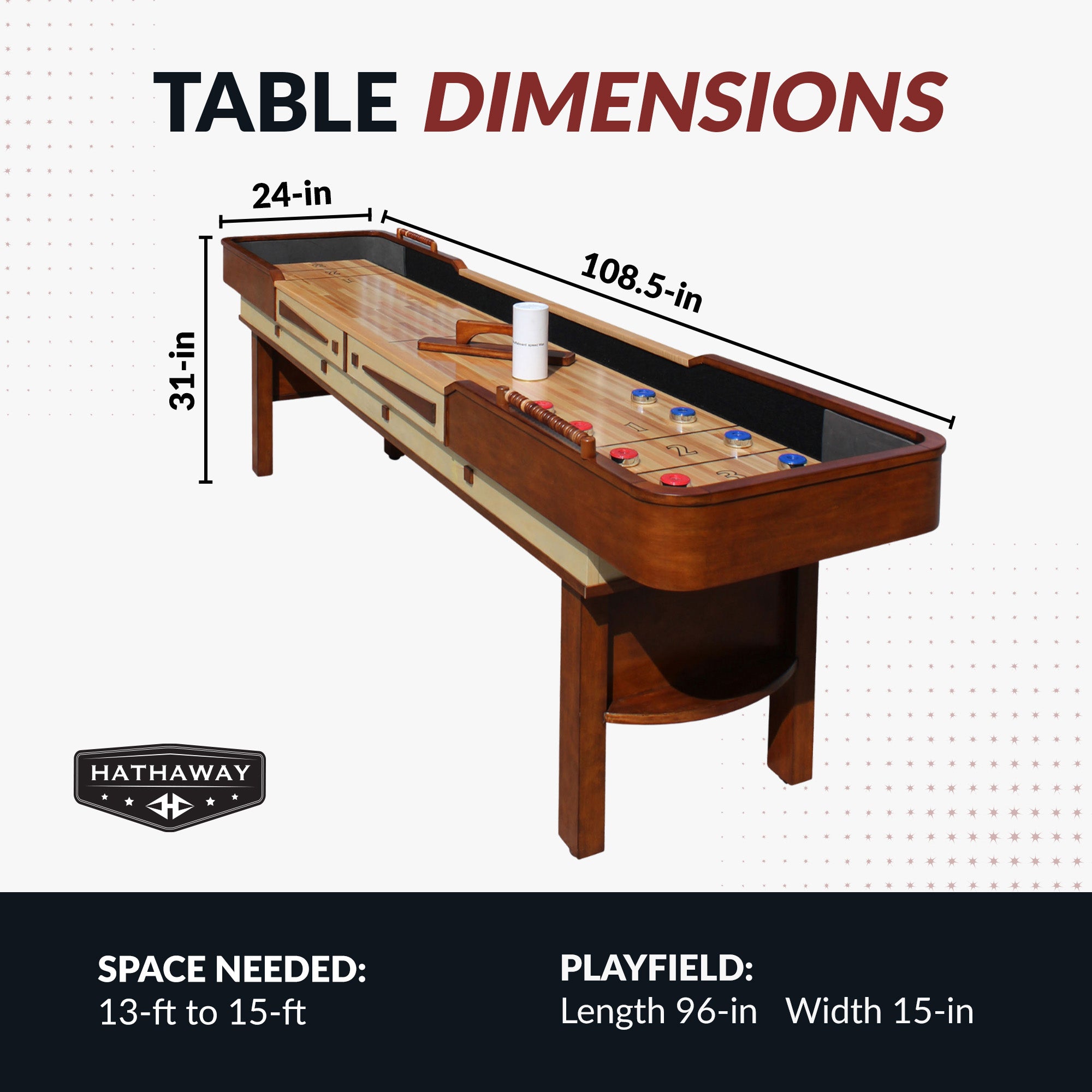 Merlot 9-ft Shuffleboard Table - Walnut Finish - image 2