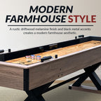 Excalibur 9-ft Shuffleboard Table - Driftwood Finish - image 7