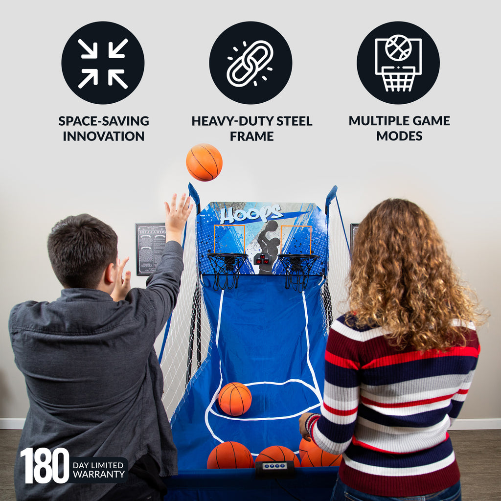 Hoops 81-in Dual Basketball Arcade Game with LED Scoring - image 4