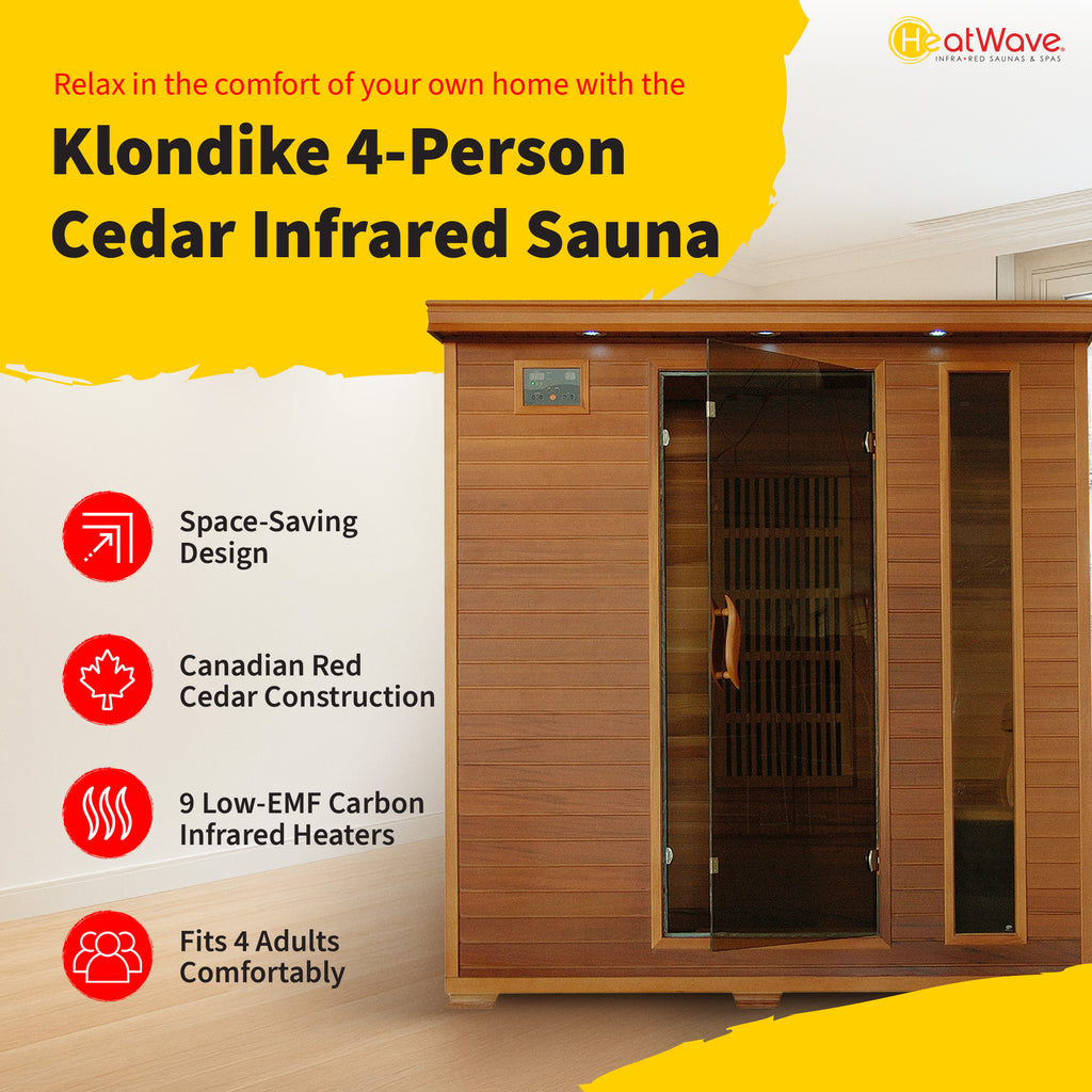 Klondike 4-Person Cedar Infrared Sauna with 9 Heaters - image 2