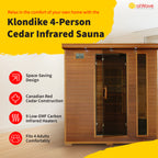 Klondike 4-Person Cedar Infrared Sauna with 9 Heaters - image 2