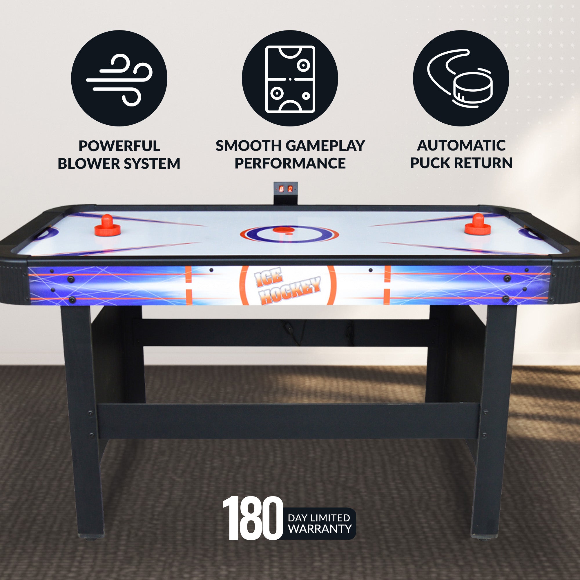 Patriot 60-in Air Hockey Table with LED Scoring - image 4