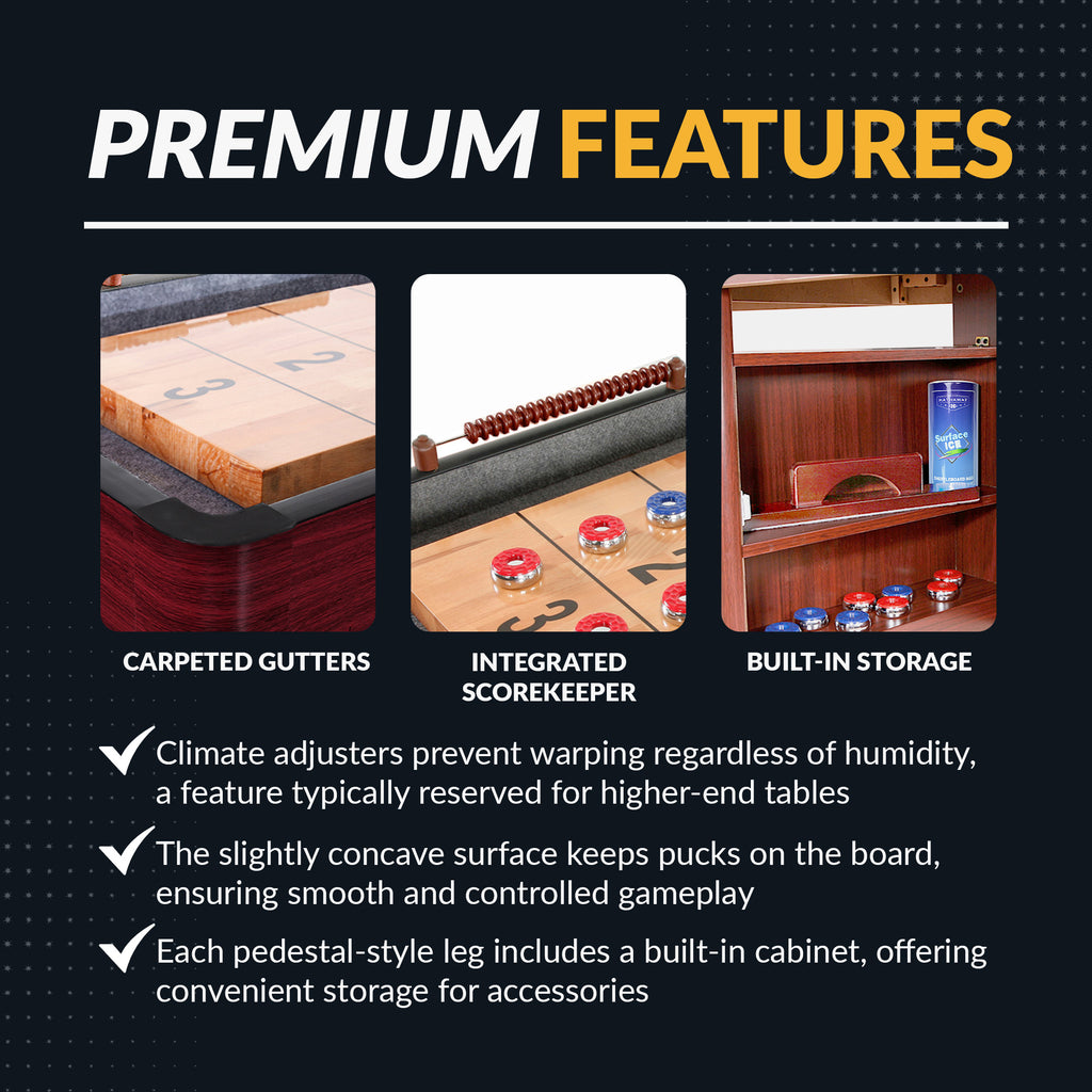 Challenger 12-ft Shuffleboard Table - Dk Cherry Finish - image 5