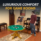 Kingston 48-in Poker Table Combo Set with 4 Arm Chairs - Oak Finish - image 5